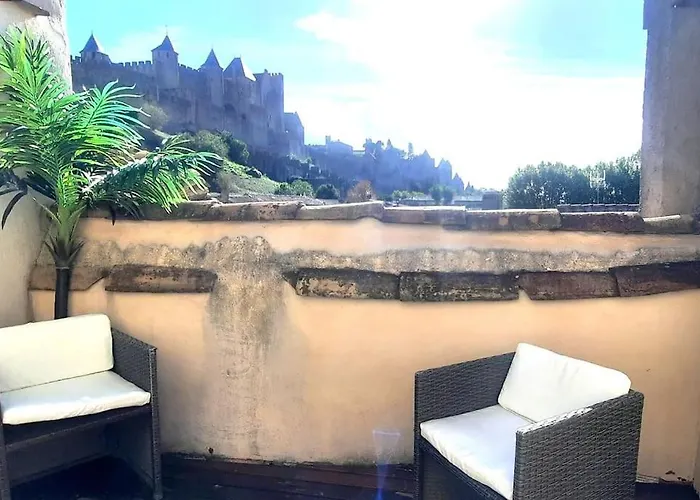 Emplacement N°1+terrasse Vue+cite+trivalle+clim Lägenhet *